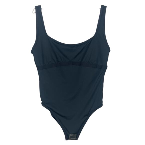 Madewell Second Wave Square Neck Tank One Piece Swimsuit Sexy Black Large NEW - Picture 6 of 9